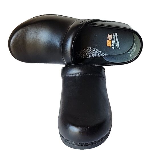 Dansko XP 2.0 Black Leather Clog Womens Size EU 38 US 7.5 8 Comfort - Picture 3 of 14